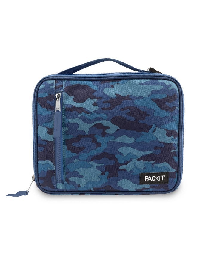 PACKIT PackIt Freezable Classic Lunch Box, Blue Camo, Built with EcoFreeze Technology, Collapsible, Reusable, Zip Closure With Zip Front Pocket and Buckle Handle, Designed for Lunches  - Image 1