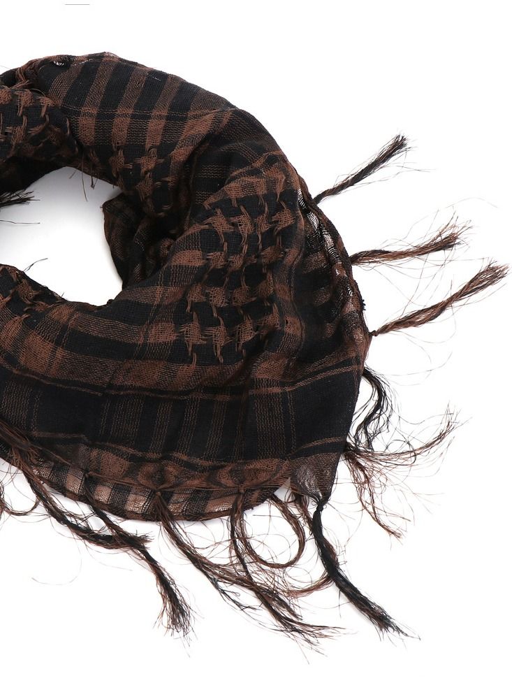 Loquat Wind-Proof And Sand-Proof Warm Scarf Brown  - Image 3