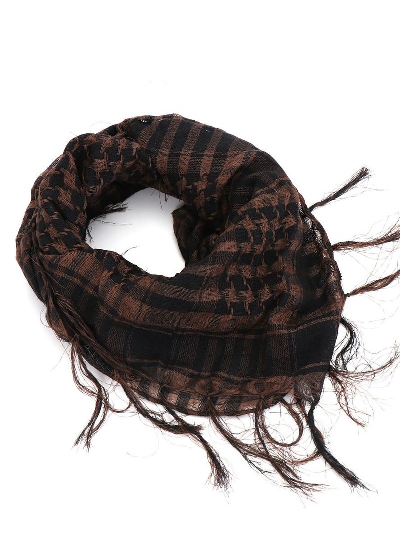 Loquat Wind-Proof And Sand-Proof Warm Scarf Brown  - Image 1