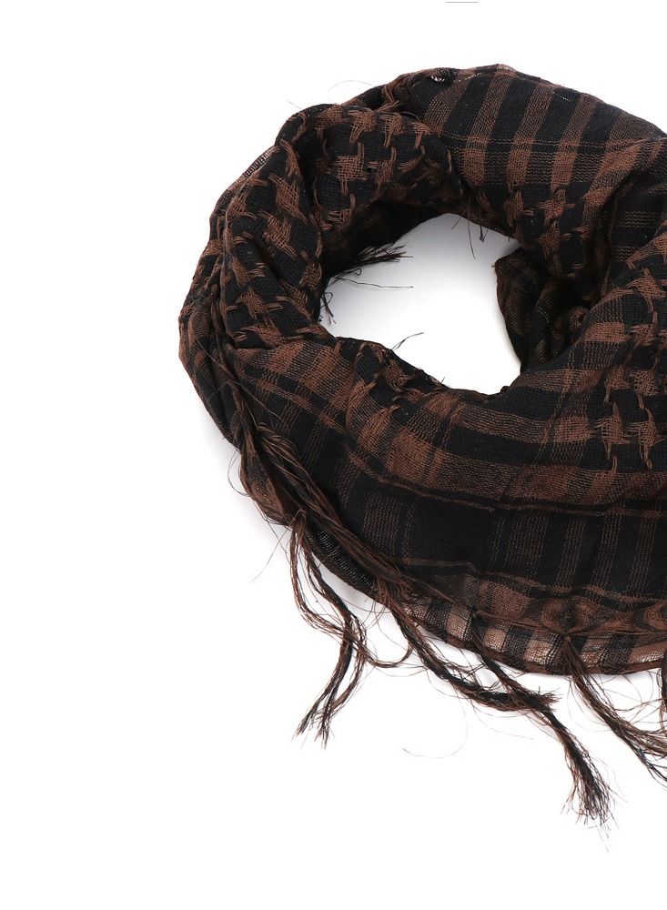 Loquat Wind-Proof And Sand-Proof Warm Scarf Brown  - Image 2