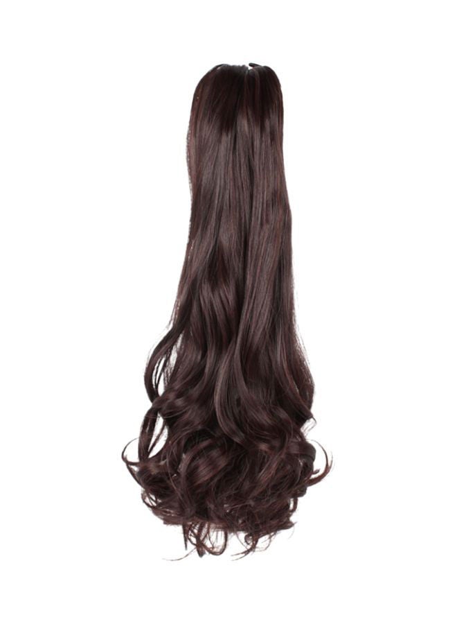 NIBEMINENT Wavy Hair Extension Brown