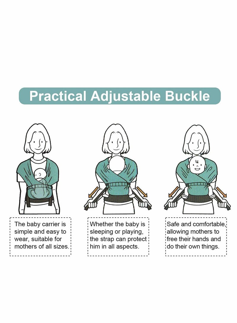 Excefore Baby Wrap Carrier Slings, Adjustable Baby Carrier Newborn to Toddler Original Stretchy Infant Sling, Perfect for Newborn Babies and Children up to 35 lbs - Image 5