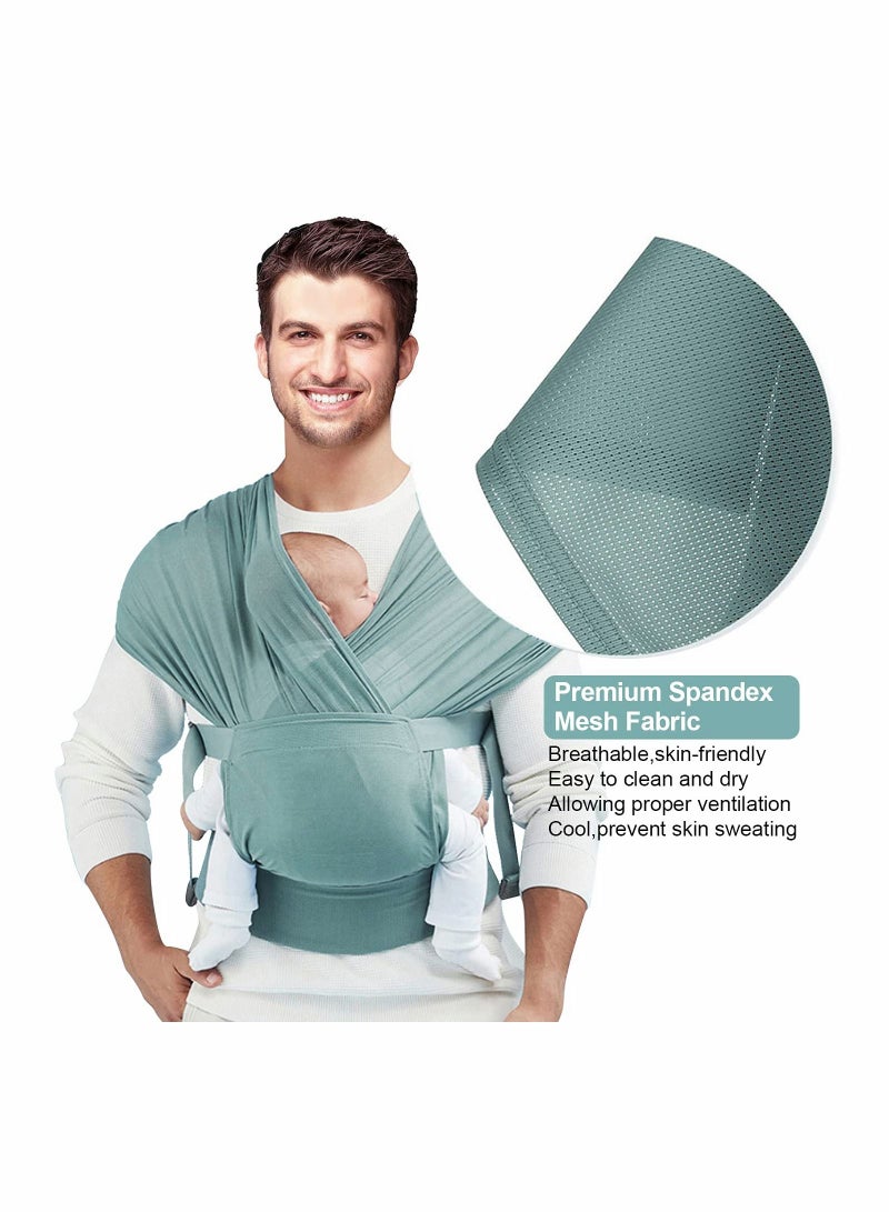 Excefore Baby Wrap Carrier Slings, Adjustable Baby Carrier Newborn to Toddler Original Stretchy Infant Sling, Perfect for Newborn Babies and Children up to 35 lbs - Image 3