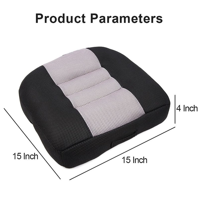 Srutirbo Car Booster Seat Cushion Heightening Height Boost Mat, Breathable Mesh Portable Car Seat Pad Angle Lift Seat for Car, Office,Home (Black) - Image 4