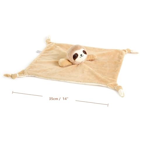 CREVENT Cozy Plush Baby Security Blanket Loveys for Baby Girls and Boys Birthday Sloth - Image 3