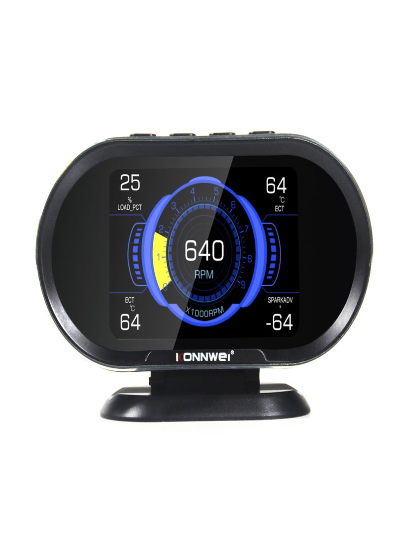 KONNWEI HUD 3.5in Hud Head Up Display Car Speedometer OBDII Smart Digital Trip Computer OBDII Scanner OBDII Diagnostic Tool Speed Alarm - Image 1