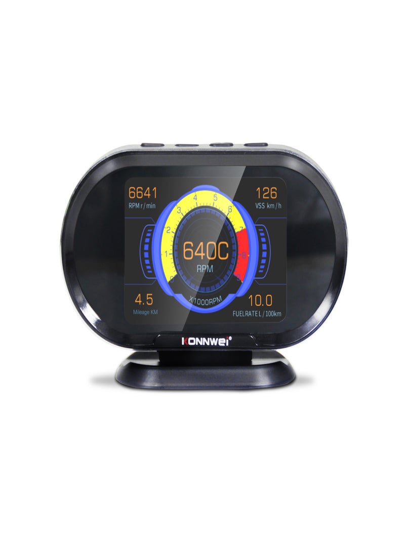 KONNWEI HUD 3.5in Hud Head Up Display Car Speedometer OBDII Smart Digital Trip Computer OBDII Scanner OBDII Diagnostic Tool Speed Alarm - Image 2