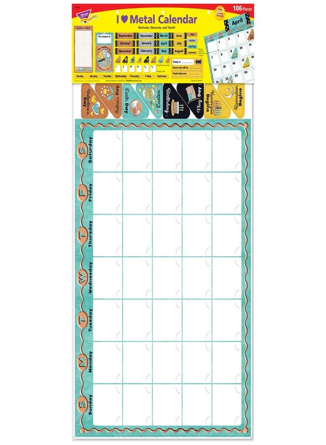 Trend Enterprises Trend I Love Metal Calendar Bulletin Board Set, Classroom Decor - Image 4