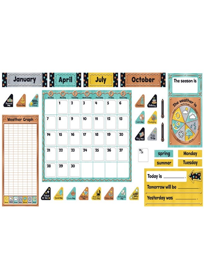 Trend Enterprises Trend I Love Metal Calendar Bulletin Board Set, Classroom Decor - Image 2