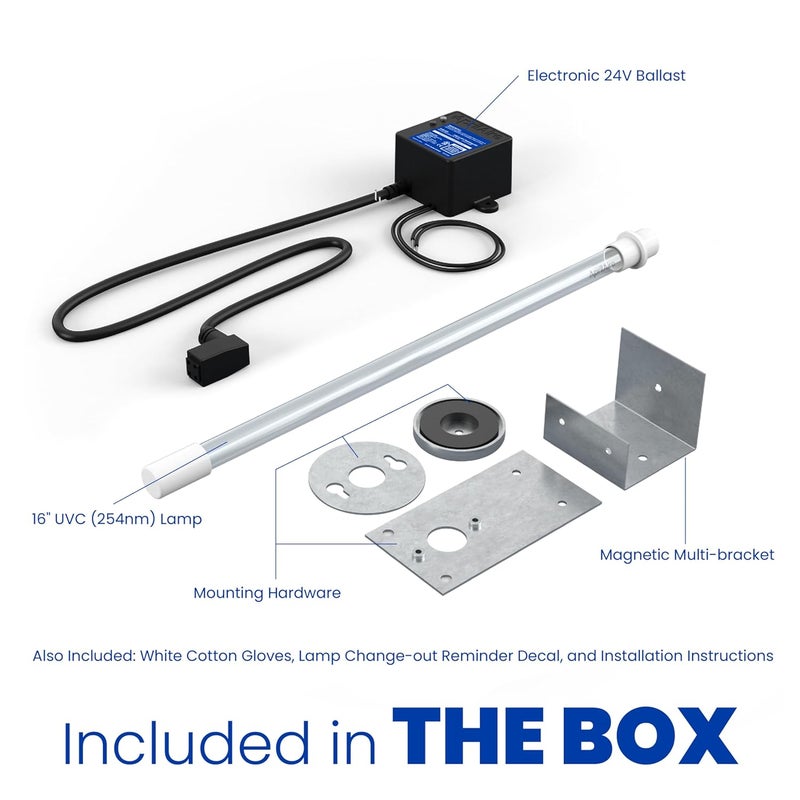 AprilAire AUV24V Residential WholeHouse Ultraviolet Light UVC Chemical Free Coil Cleaner 16 Bulb 254nm 17W 24V Two HVAC Mounting Options - Image 5