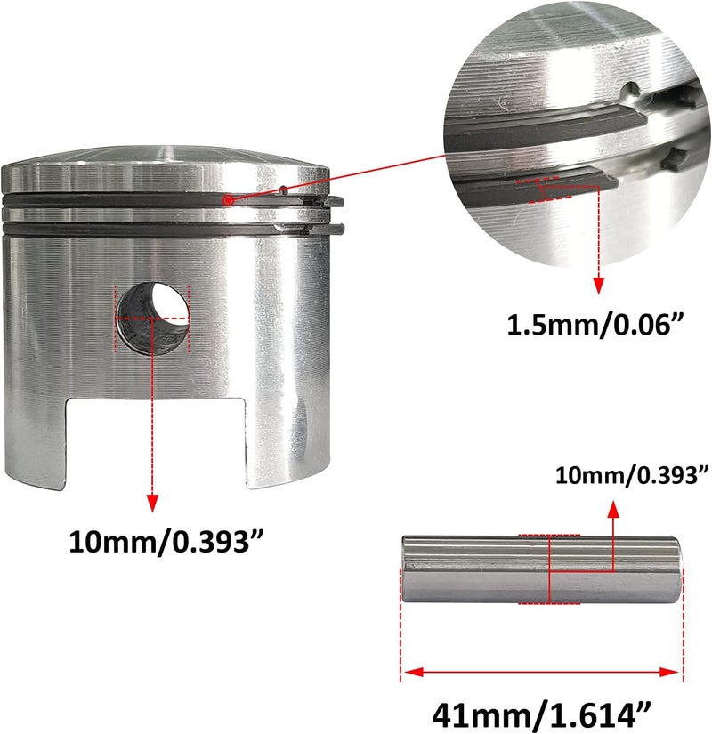 CDHPOWER 49mm Cylinder Body with Gasket and High Hole Piston Kit Combo - Image 2