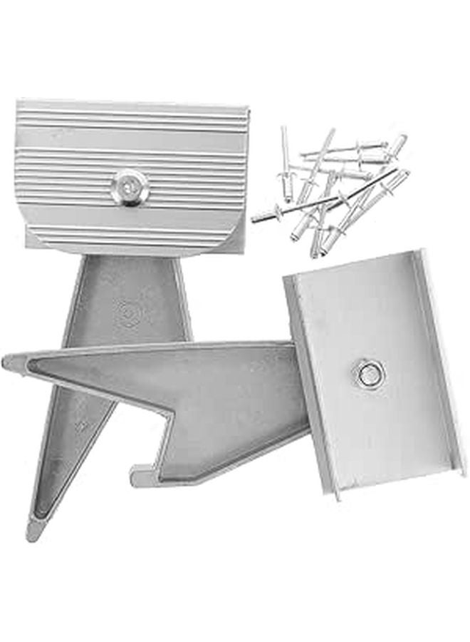 2 Pcs Aluminum Alloy Telescopic Ladder Hook Stabilizer Replacement for Home Folding Ladder - Image 1
