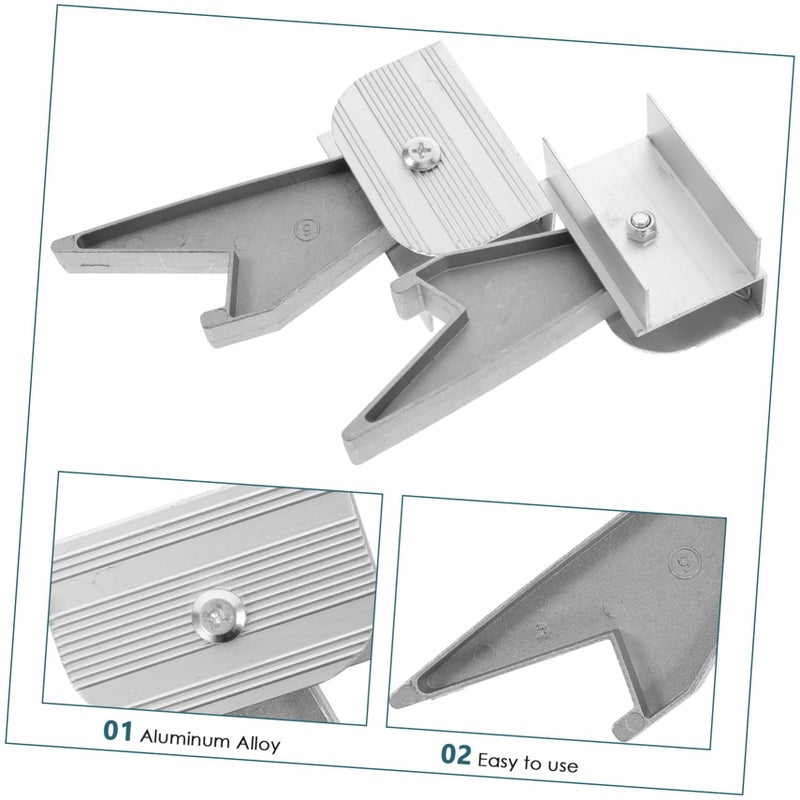 2 Pcs Aluminum Alloy Telescopic Ladder Hook Stabilizer Replacement for Home Folding Ladder - Image 4