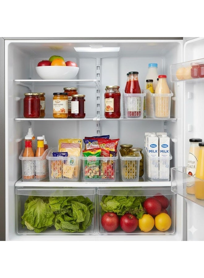 Clear Plastic Storage Bins with Handles for Pantry Organization, Kitchen Cabinet Organizer, Refrigerator and Freezer Storage Containers, Large Transparent Home Organization Bins for Food Storage, Cans, Snacks, Fruits, Vegetables, Spices, Cleaning Supplies – Pantry Organizer Bins for Kitchen, Fridge Organizer Bins, Cabinet Organizers for Home, Laundry Room, Office, Closet and Garage – Clear Stackable Storage Baskets for Complete Home Organization and Decluttering - Image 4