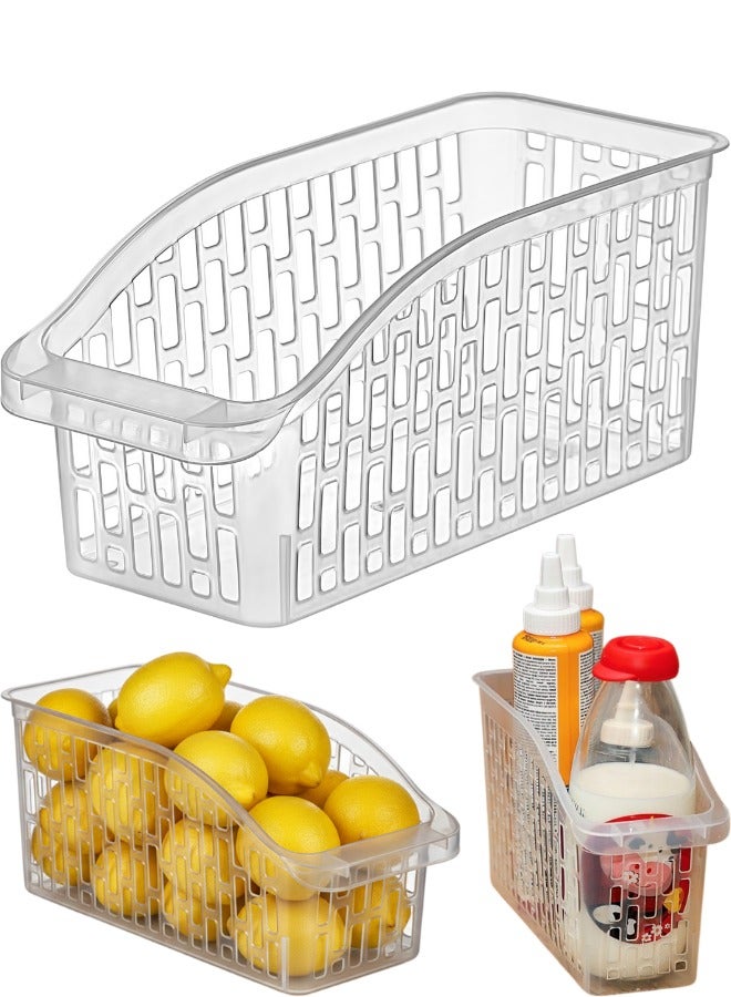 Clear Plastic Storage Bins with Handles for Pantry Organization, Kitchen Cabinet Organizer, Refrigerator and Freezer Storage Containers, Large Transparent Home Organization Bins for Food Storage, Cans, Snacks, Fruits, Vegetables, Spices, Cleaning Supplies – Pantry Organizer Bins for Kitchen, Fridge Organizer Bins, Cabinet Organizers for Home, Laundry Room, Office, Closet and Garage – Clear Stackable Storage Baskets for Complete Home Organization and Decluttering - Image 1