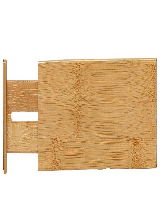 Cortesi Home Traci Natural Bamboo Spring Loaded Adjustable Drawer Dividers, Set of 4, Brown - Image 1