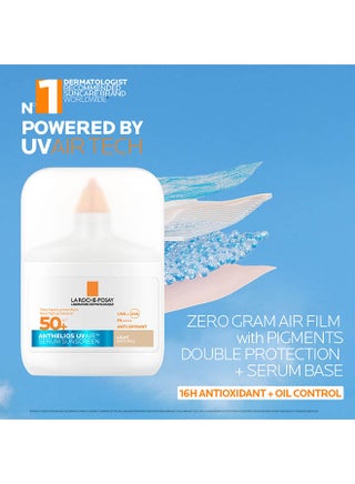 لاروش بوزيه أنثيليوس UVAir سيروم واقي الشمس لون طبيعي فاتح +SPF 50 مع النياسيناميد، واقي يومي للوجه للرجال والنساء، قوام خفيف كالهواء بلمسة نهائية غير مرئية لجميع أنواع البشرة، 50 مل - view 5