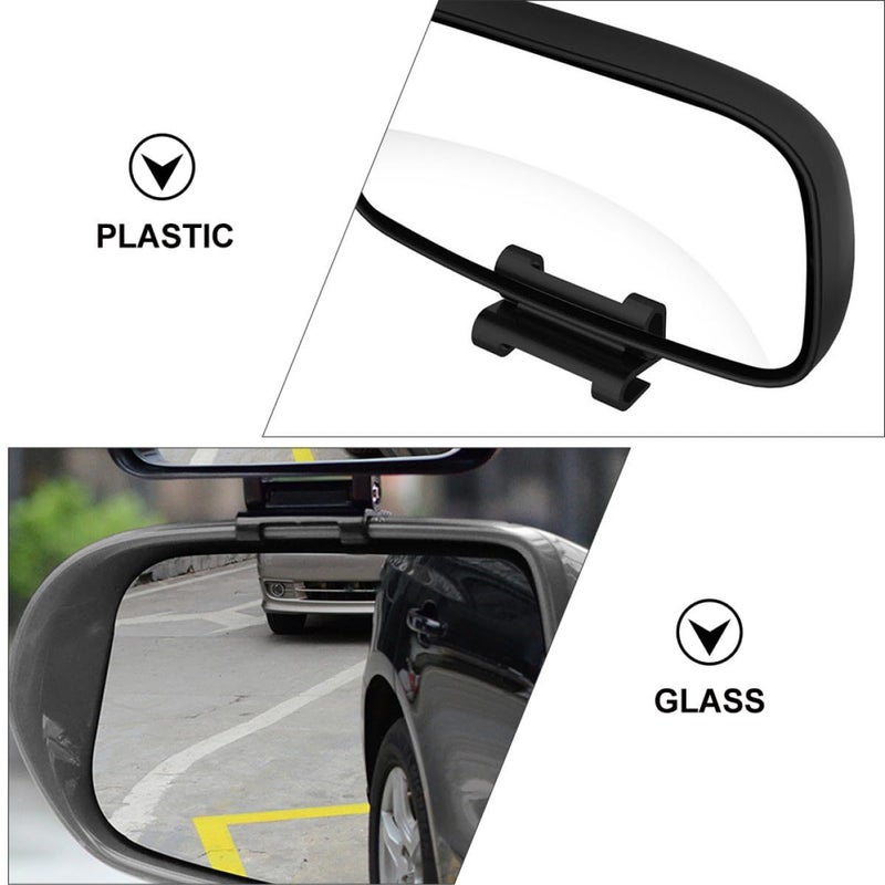 Wide Angle Blind Spot Mirror Car Rearview Auxiliary Parking Safety Assistance Black - Image 4
