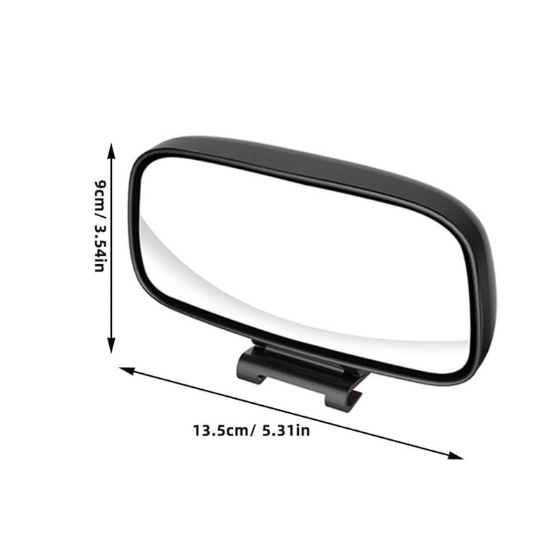 Wide Angle Blind Spot Mirror Car Rearview Auxiliary Parking Safety Assistance Black - Image 3