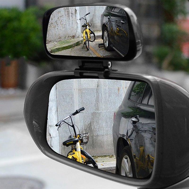 Wide Angle Blind Spot Mirror Car Rearview Auxiliary Parking Safety Assistance Black - Image 5