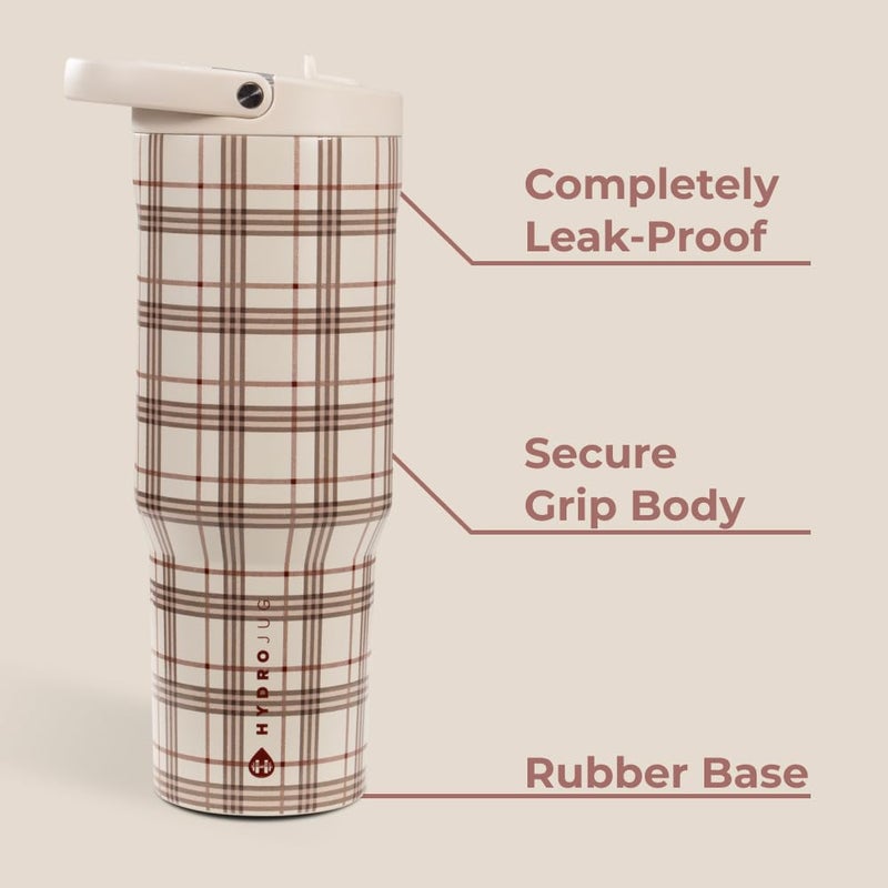 HydroJug Sport - Stainless Steel Tumbler with Straw, Vacuum Insulated, 40oz Leakproof Water Bottle, Ergonomic Design, Reusable, Dishwasher Safe, Rubber Base, Durable for Gym or Outdoors, Blair - Image 5