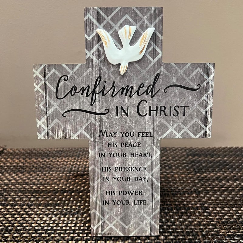 Abbey + CA Gift Abbey Gift (Abbey & CA Gift 8"x6" Confirmation Boxed Wood Cross W/Easel, 8" x 6" x 1" inches, Multi - Image 2