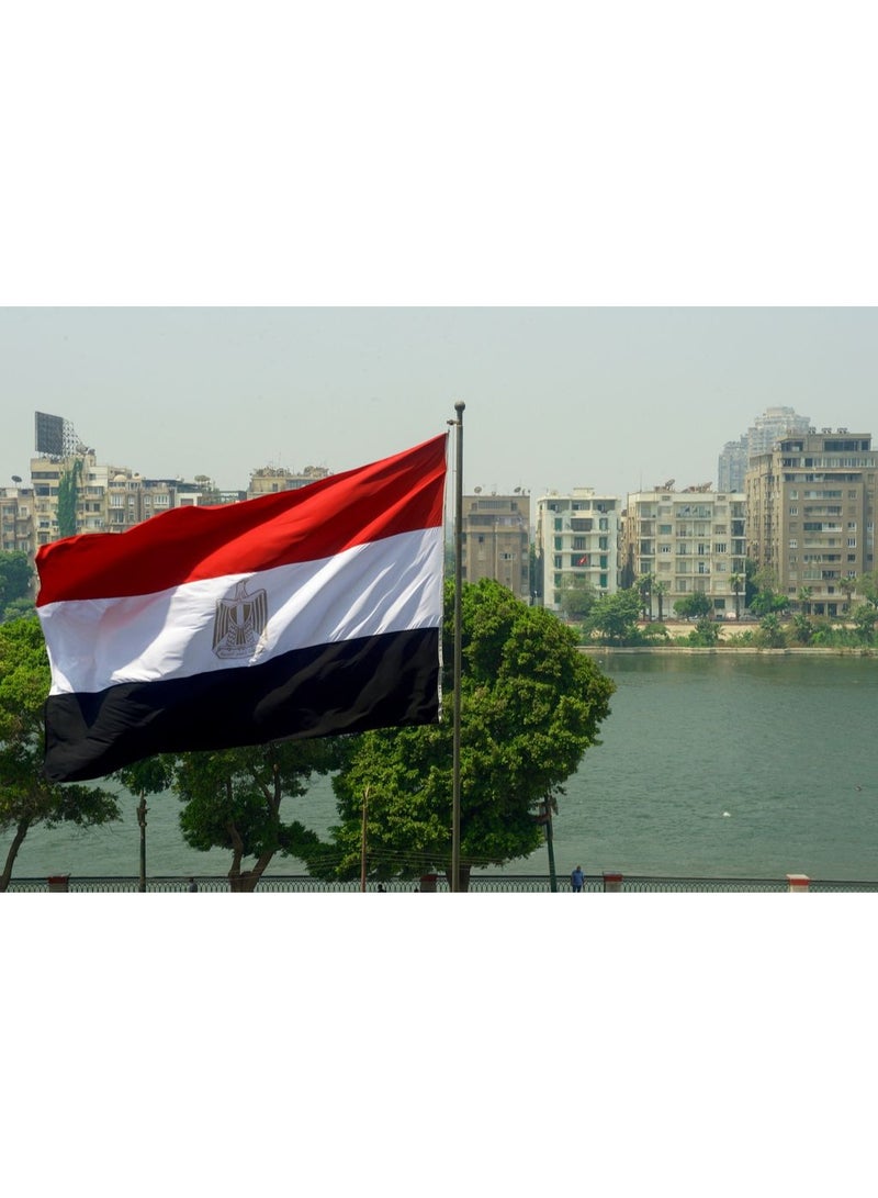 اي ار اس علم مصر من ARS - ساتان 210D شديد التحمل، علم مصر للاستخدام الخارجي/الداخلي، مقاوم للبهتان، مناسب ليوم العلم، وللاستخدام المنزلي - بوليستر، مناسب ليوم الرياضة، متوفر بحجم كأس FIFA - Image 3
