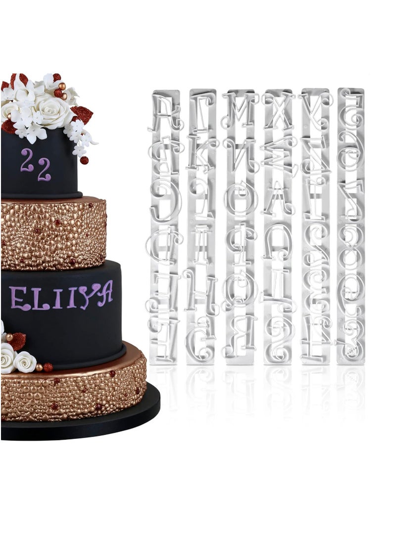 Alphabet Stamps Fondant Letter Cutters - Number Cookie Cutters Alphabet Сookie Сutters Fondant Cake Decorating Set White Letter Stamps - Decorating Paste and Fondant Stamps DIY Mold Letters Stamps