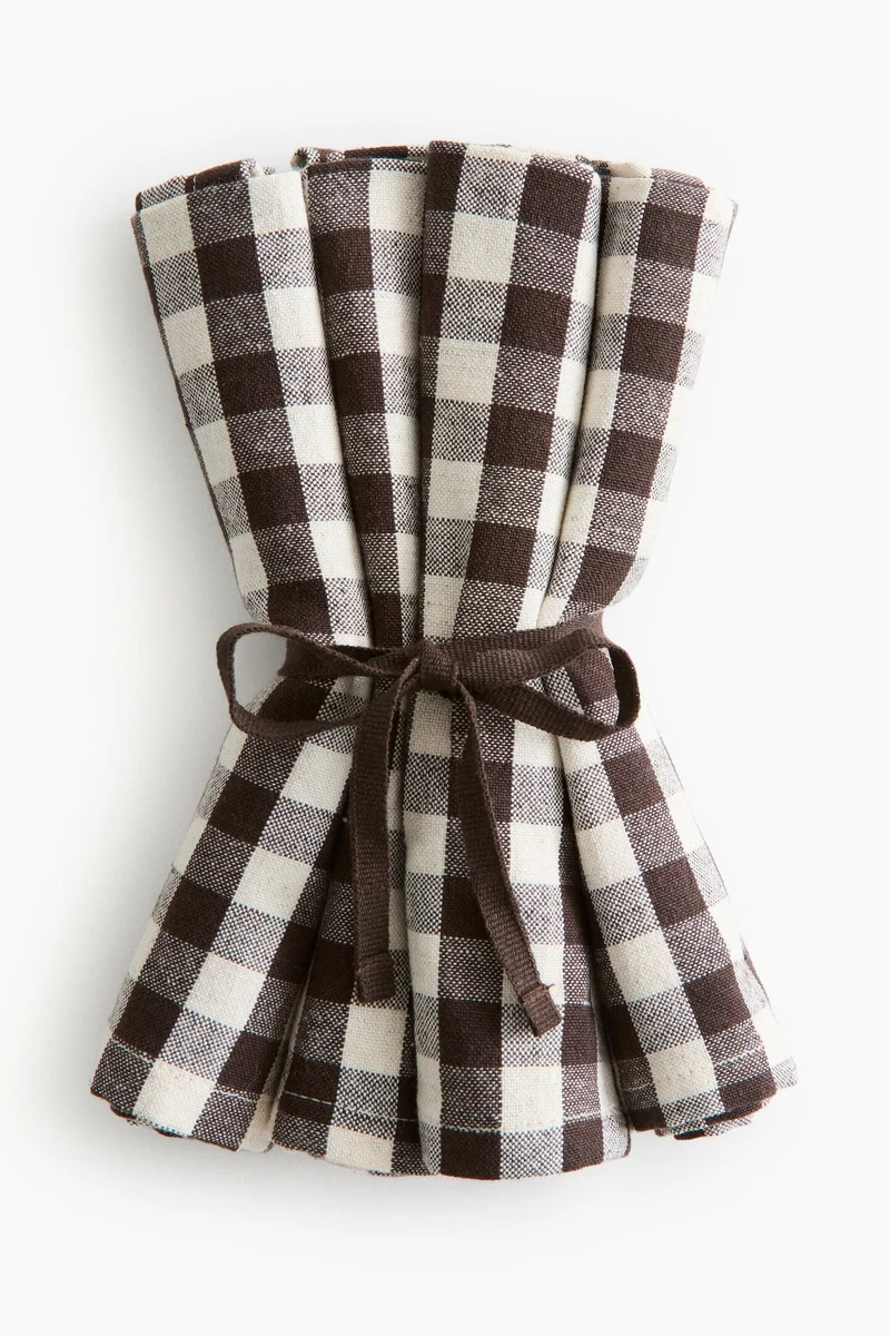 اتش اند ام طقم مناديل قطنية من 4 قطع