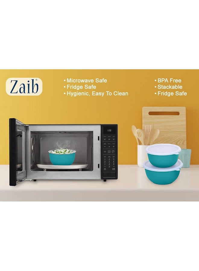 Zaib Microwave Safe Stainless Steel Food Storage Containers With Lid Set Of 3 Capacity [ 1250 Ml, 750 Ml, 500 Ml ] (WL Turquoise 3),Multicolor - Image 4