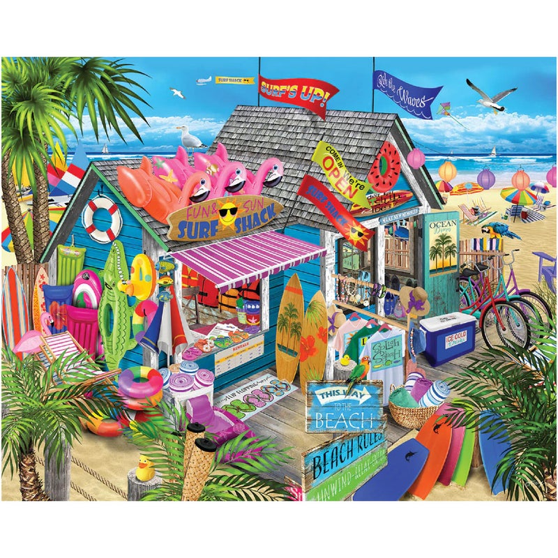 White Mountain 1000 Piece Jigsaw Puzzle Summer Beach Shop Puzzles with Large Pieces Gift for Adults and Family 24x30 Surf Shack - Image 3