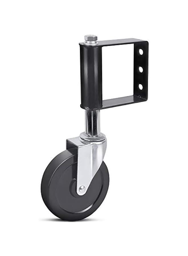 Arabest Gate Wheels for Wooden Gate, Gate Caster Wheel Spring Loaded for Metal Tube Swing Gate Fence Gate Wheel for Gates Heavy Duty Outdoor Farm Vinyl Wood Gate Rollers, 220 Lbs, 4 Inches, Black  - Image 2