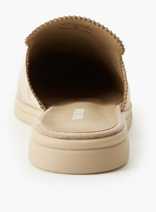 Renzo Ruganni CREAM Women Slip-On Mules for Women | Best Price UAE