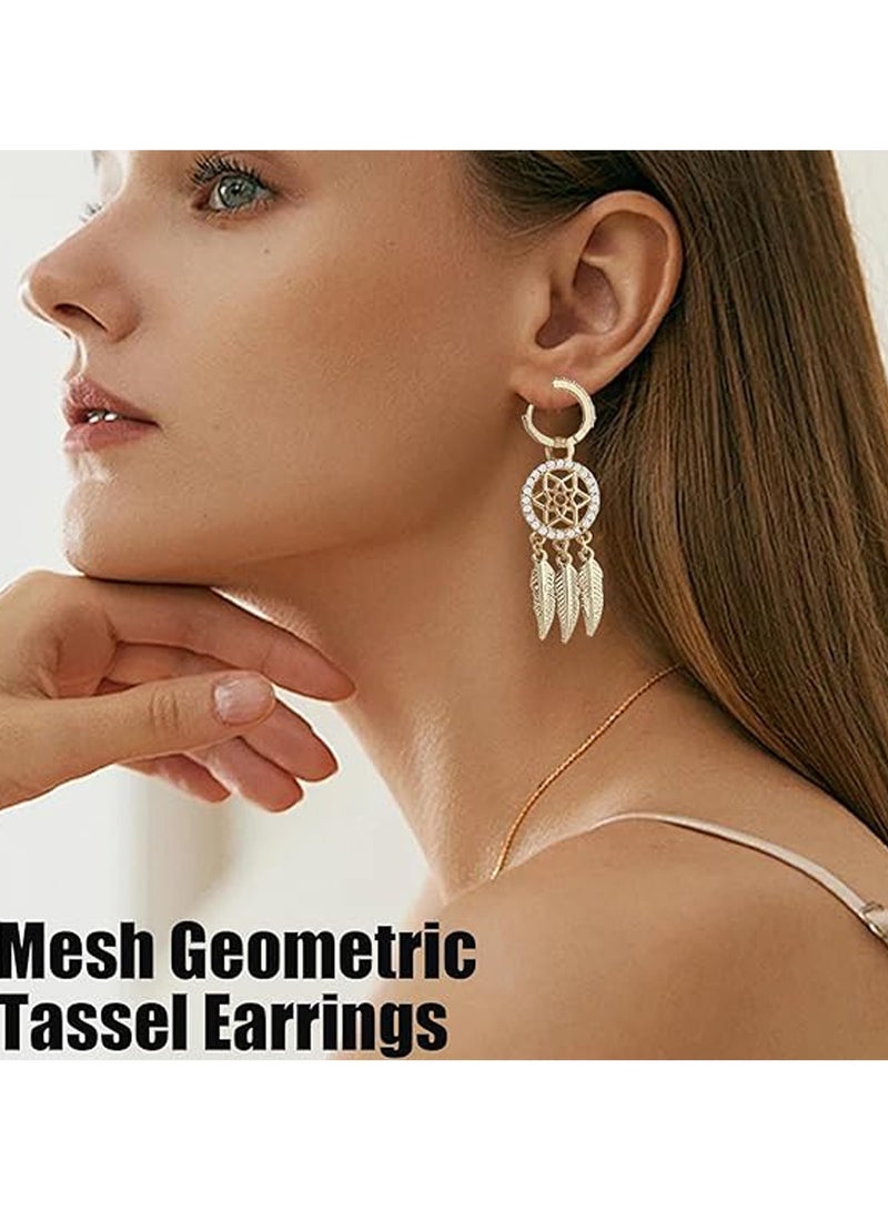 CMGTYYD Earrings,Elegant Rhinestone Silver Long Earrings For Women - Geometric Sparkling Statement Jewelry For Spring for Spring Holiday Date Outing - Image 2