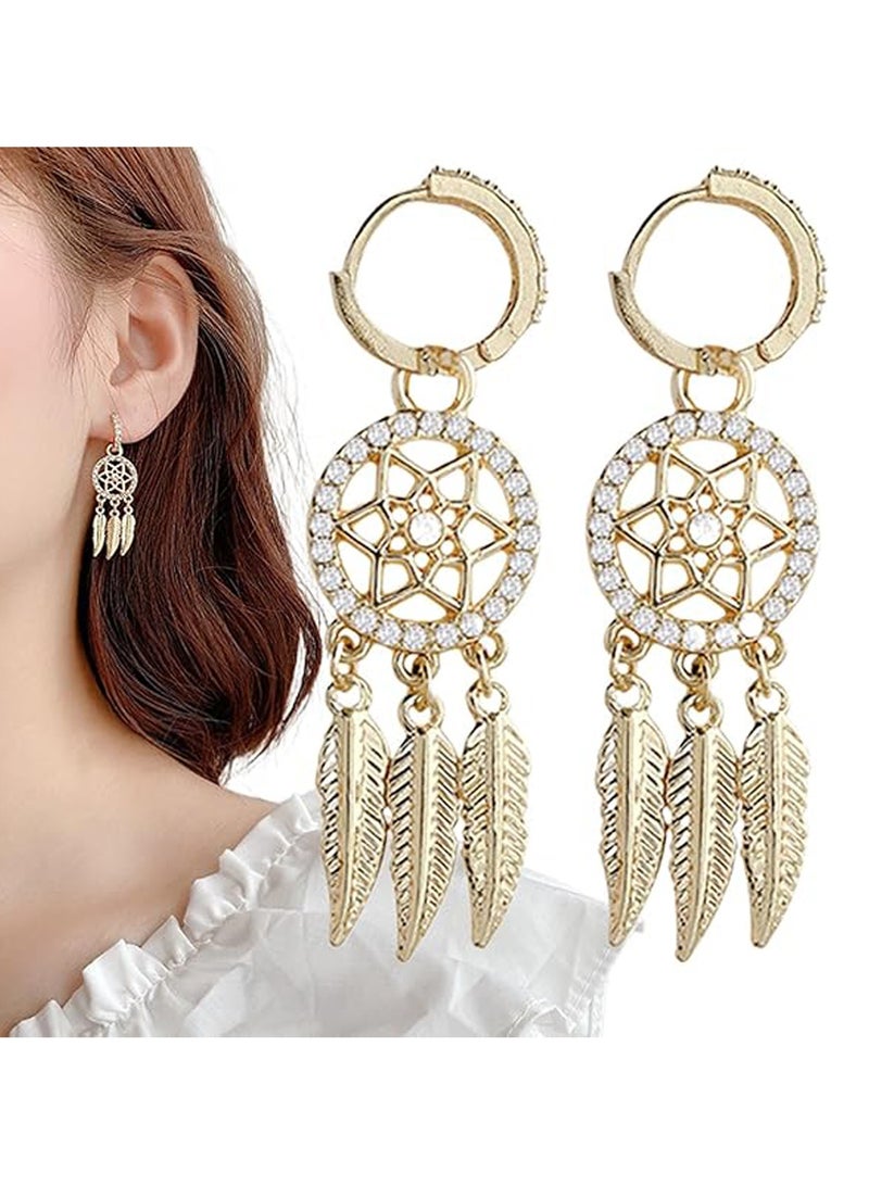 CMGTYYD Earrings,Elegant Rhinestone Silver Long Earrings For Women - Geometric Sparkling Statement Jewelry For Spring for Spring Holiday Date Outing - Image 4