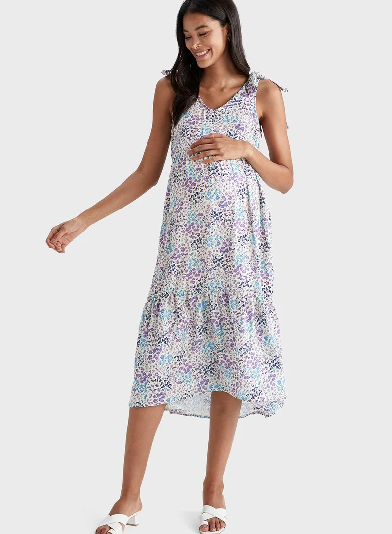 DeFacto Regular Fit Sleeveles Maternity Dress