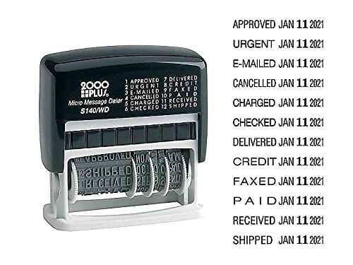 2000 Plus Cosco 2000 Plus Self-Inking Type Size 1 Micro Message Dater (011090) - Image 3