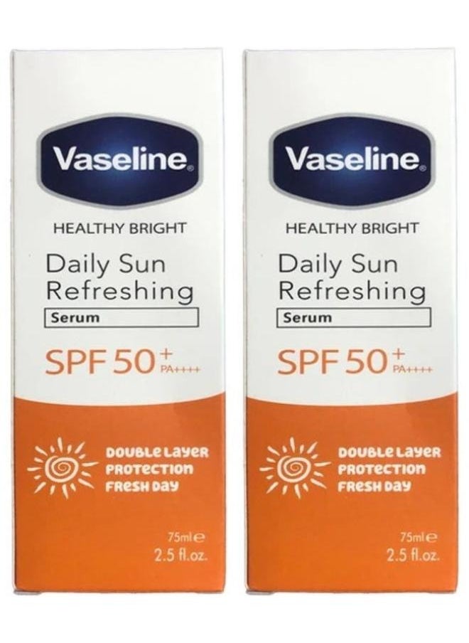 Vaseline 2 pieces of Vaseline Daily Essentials Sun Refreshing Serum SPF 50+, 75 ml  - Image 1