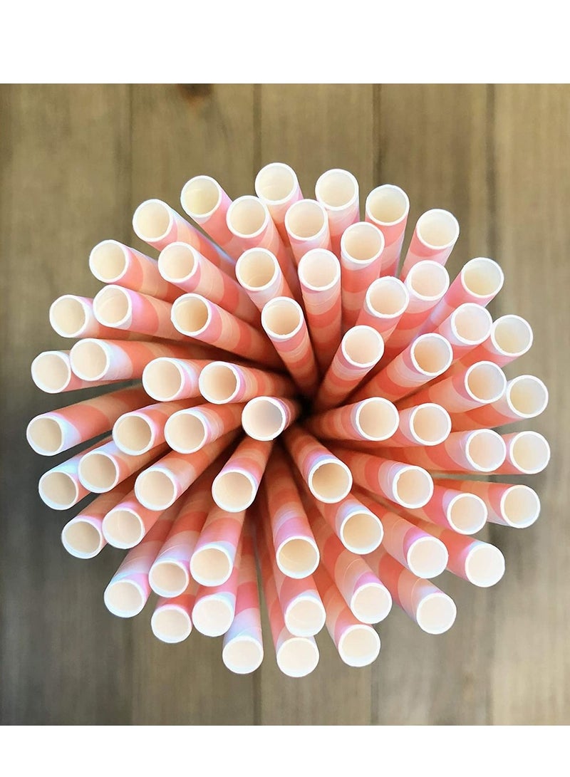 4basix Biodegradable Paper Straws Pack of 120 Pink Color Eco Friendly and Sustainable Alternative for Plastic Straws - Image 4