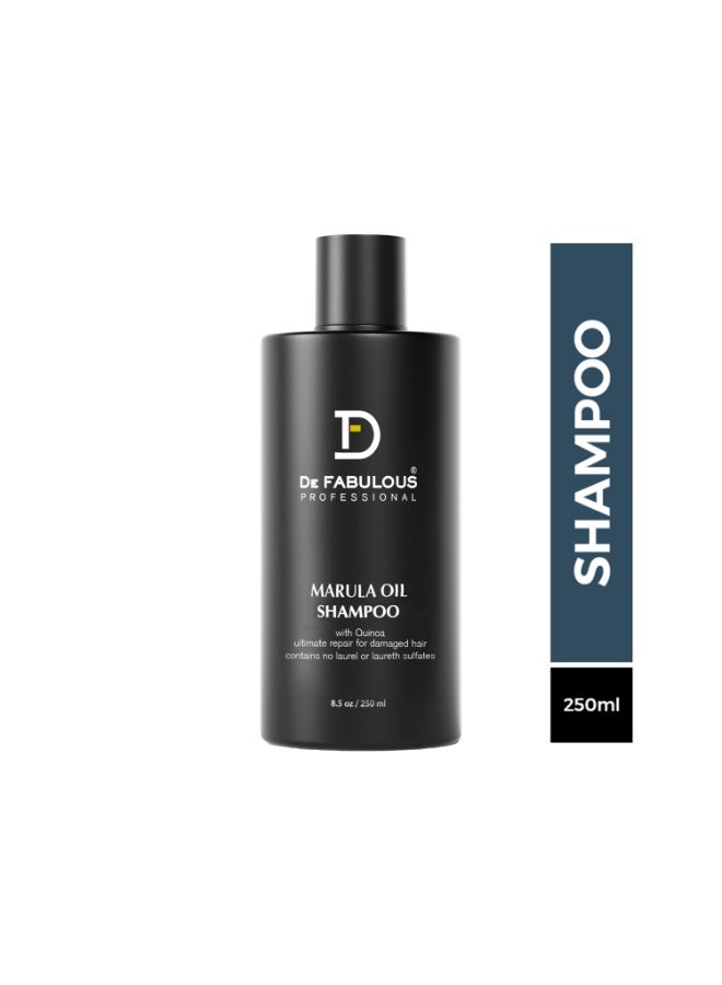 De Fabulous Marula Oil Shampoo with Quinoa 250ml | Sulfate-Free, Hydrating, Moisturizing & Strengthening Formula | Marula Oil & Quinoa Protein for Dry, Frizzy, Color-Treated, Damaged Hair - Image 1