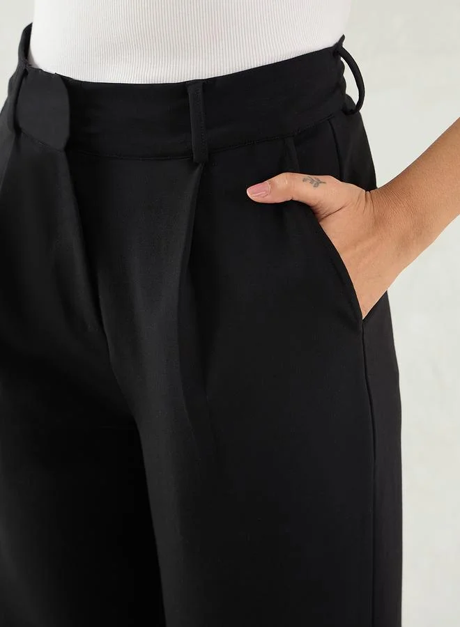 Femmella  Women Black Wide Leg Trousers for Women | Best Price UAE