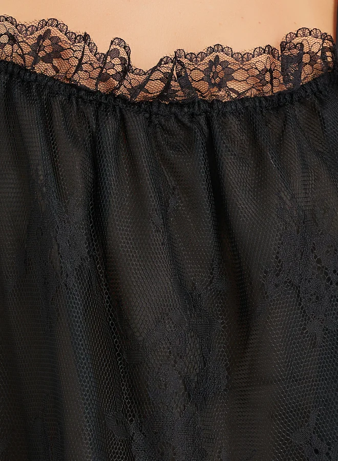 Take Two Take Two Lace Tie Shoulder Slip Dress