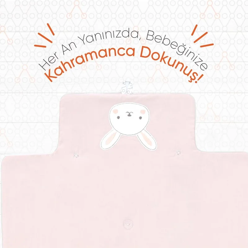 جينزبيبي Hero Embroidered Diaper Changing Bag Bunny