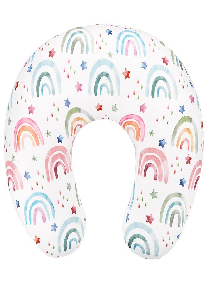 WINGHENLEE Nursing Pillow Cover, Breastfeeding Pillow Cover for Baby Girls Boys, Soft Stretchy Nursing Pillowcase for Infant Newborn, Removable Slipcover for Nursing Pillows, RainbowStar(Only Cover) - Image 1