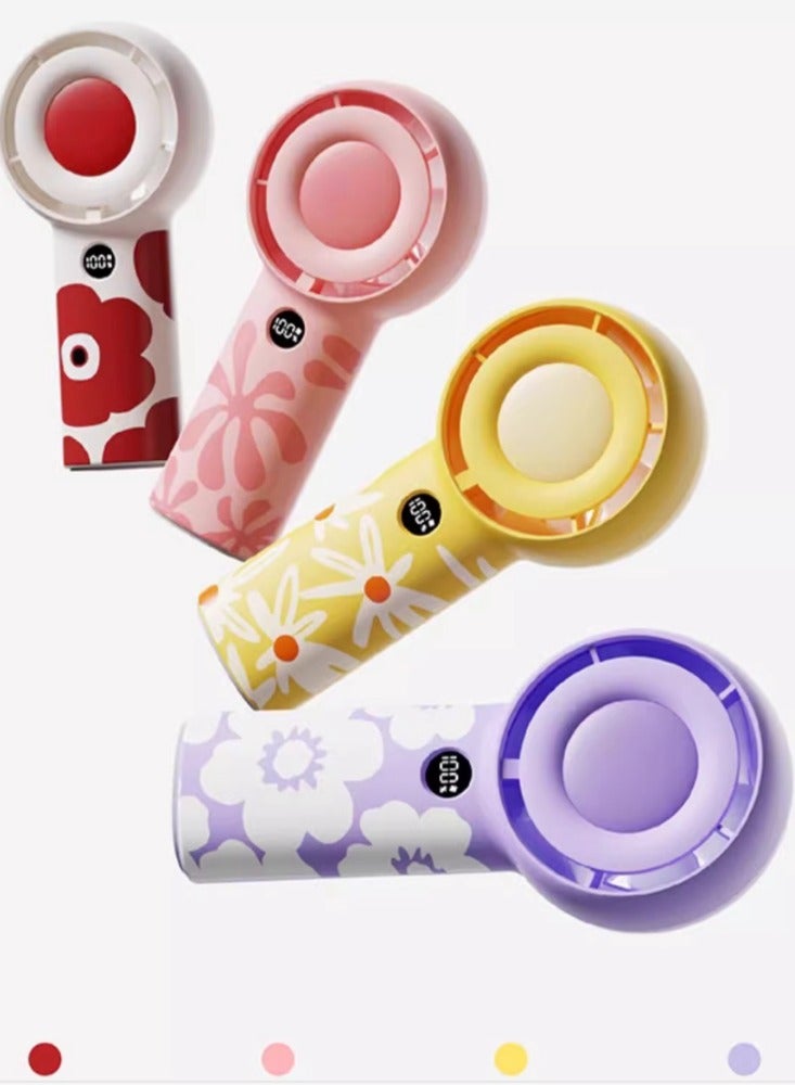 Loquat Handheld Small Fan, Mini Portable, Portable, Small Rechargeable, Silent, High Wind Power Fan With Office Desktop Fan - Image 3