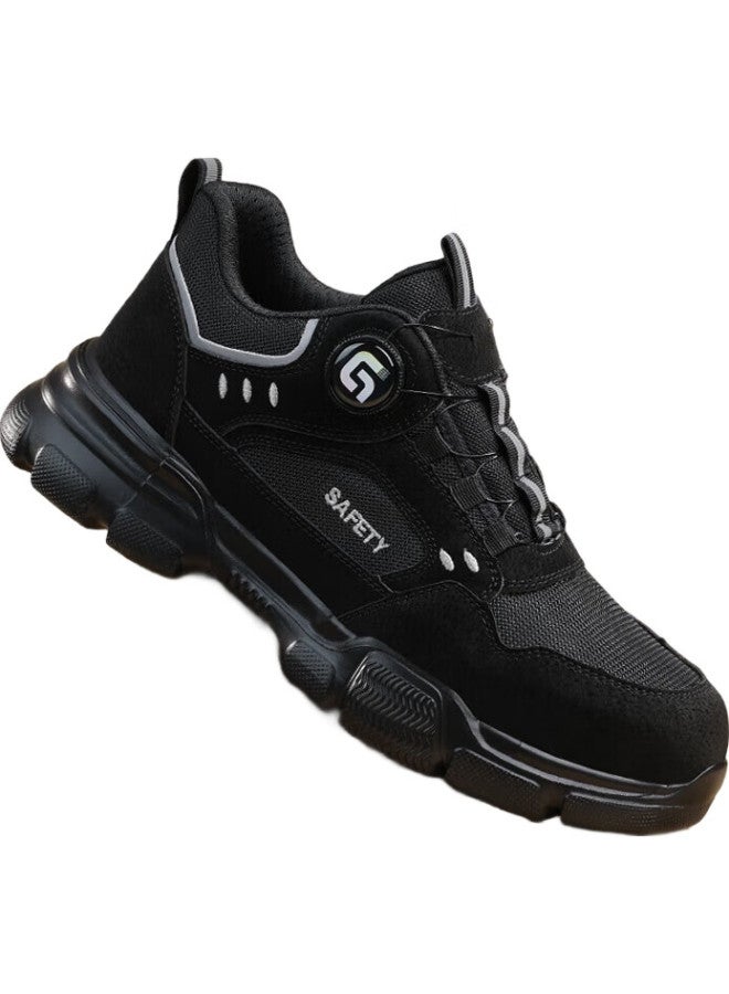 Fumer Men'S Breathable Steel Toe Anti-Smashing Anti-Piercing Ultra-Light Soft Bottom Safety Work Shoes F155Bk 39 - Image 3