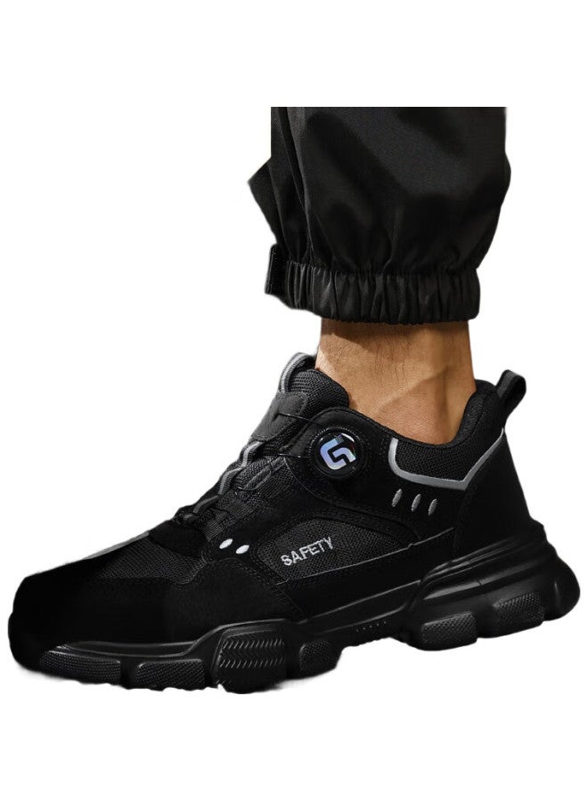 Fumer Men'S Breathable Steel Toe Anti-Smashing Anti-Piercing Ultra-Light Soft Bottom Safety Work Shoes F155Bk 39 - Image 2