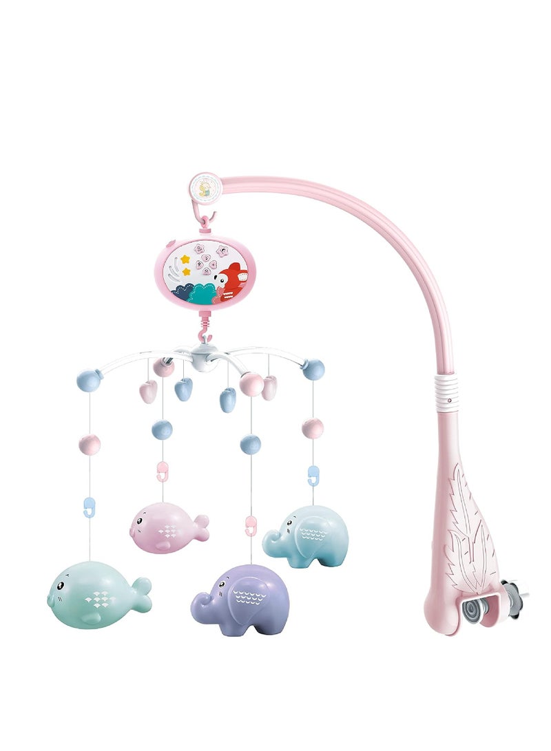 Newborn Bed Hanging Rattle with Rotating Musical Educational Toys 