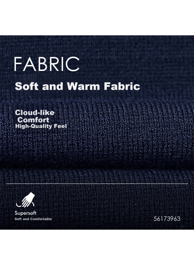 G2000 Soft Comfortable Men's Autumn Winter Slim Fit Crew Neck Knit Sweater Deep Navy Blue Mall Edition - Image 2