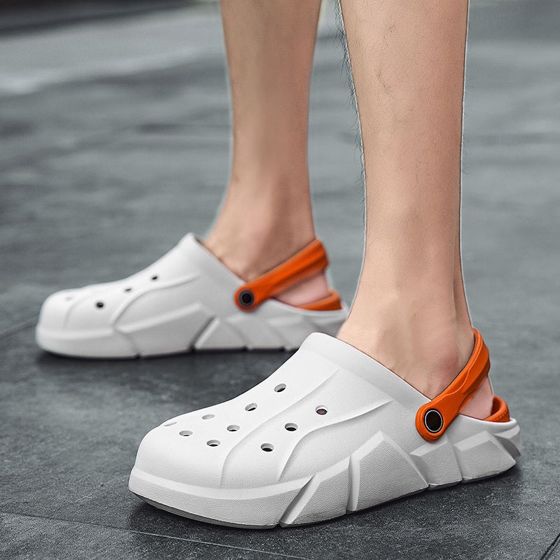 2022 Fashion Casual Thick Sole Shoes Teenagers Wear Lightweight Breathable Men'S Slippers - Image 3
